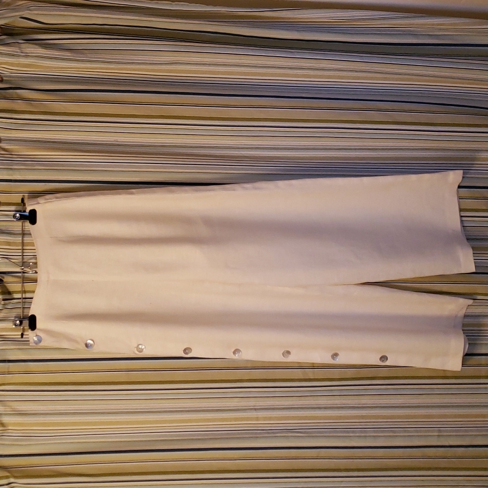 Wide leg linen pants